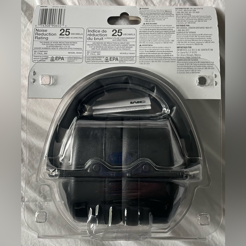 NWT - 3M Folding Earmuff Ear Protection - Black - Picture 3 of 3